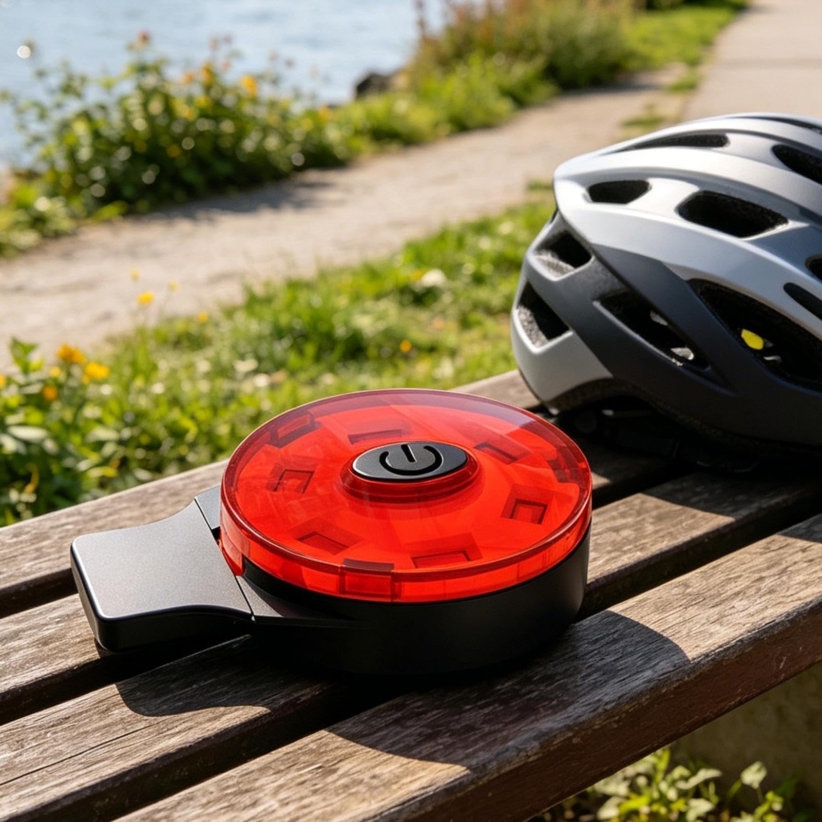 Casque de vélo | Lampe d'avertissement étanche, lampe arrière rechargeable pour casque avec 4 modes, convient aux hommes et aux femmes, conduite nocturne sur route, montagne et extérieur
