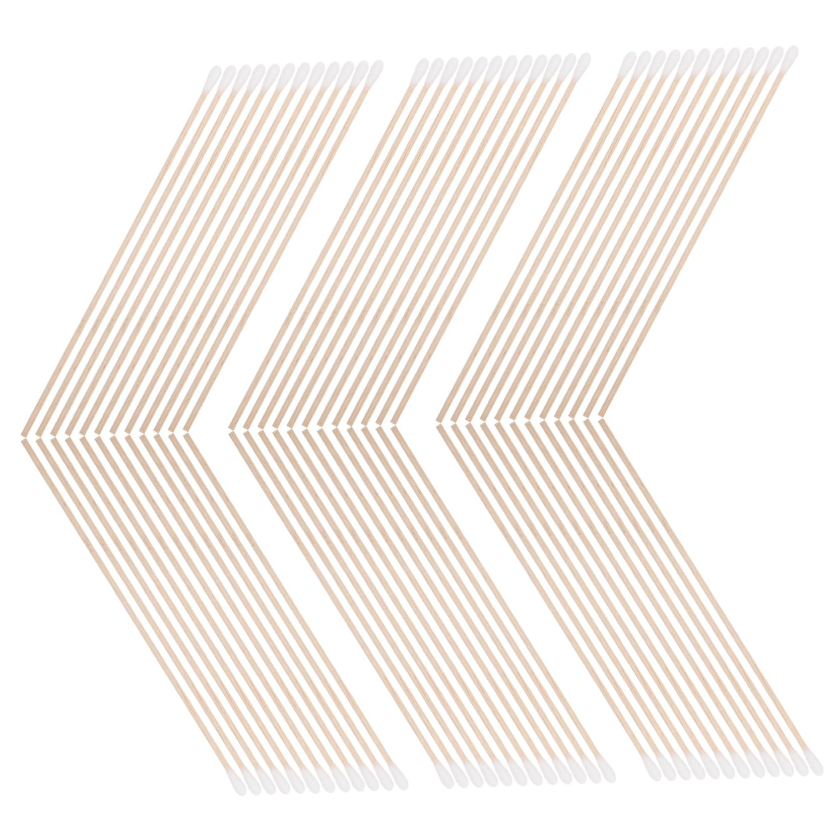 VICASKY 100 Count Swabs Long Wooden Handle Perfect for Ears Makeup and Medical Use