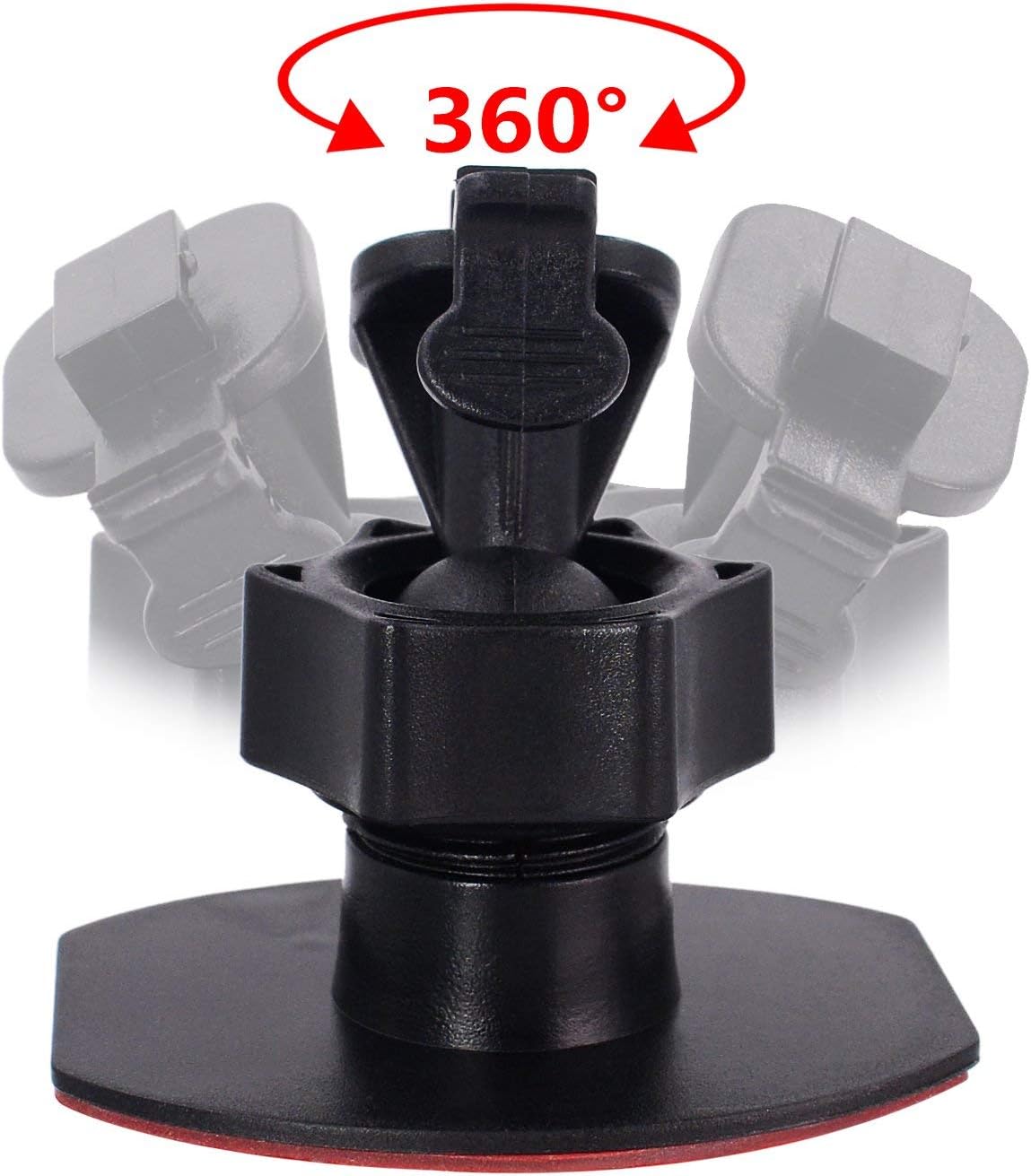 CH02B Car Dash Camera Mount Holder for 3M Double-Sided Adhesive Base -Driving Video Recorder Windshield/Dashboard Mount Holder for Yi/Apeman/DOD/HP Car DVR Camera GPS Phone Permanent Mount