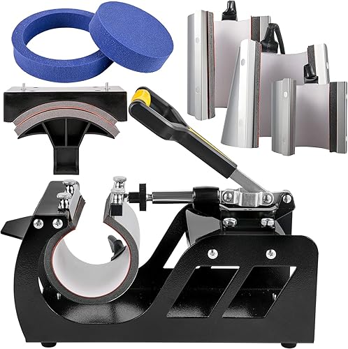 Miniatura 8 de VEVOR Máquina de prensa de calor para camisetas  Máquina de sublimación de prensa de calor 8 en 1 con rotación de 360, calentamiento de doble tubo,