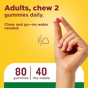 Nature Made Multivitamin + Omega-3, Multivitamin Gummies for Adults, 80 Ct