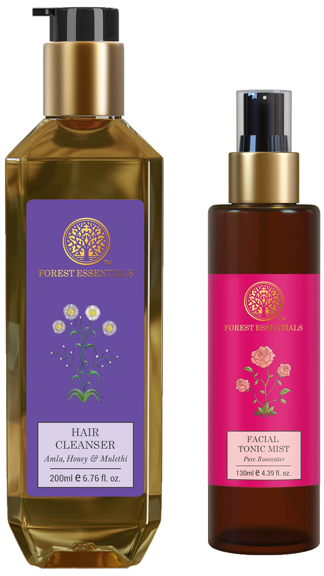 Forest Essentials Hair Cleanser Amla, Honey & Mulethi 200ml (Shampoo) & Forest Essentials Facial Tonic Mist Pure Rosewater|Fresh & Fragrant|Hydrates|Unisex Toner Spray For Face-image-30