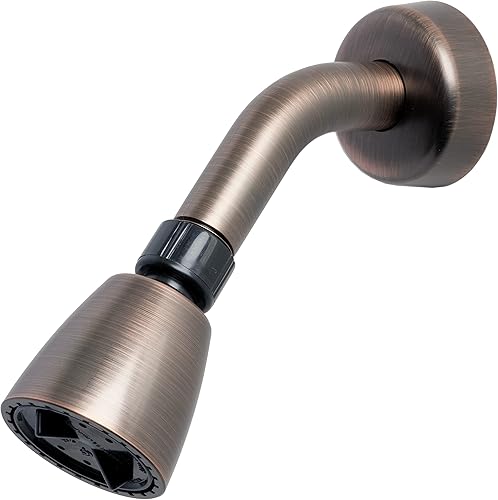 Miniatura 4 de Laguna Brass 3330BZ4010BZ Válvula de ducha de dos manijas no metálica de 4 pulgadas con acabado de bronce cepillado con cabezal de ducha