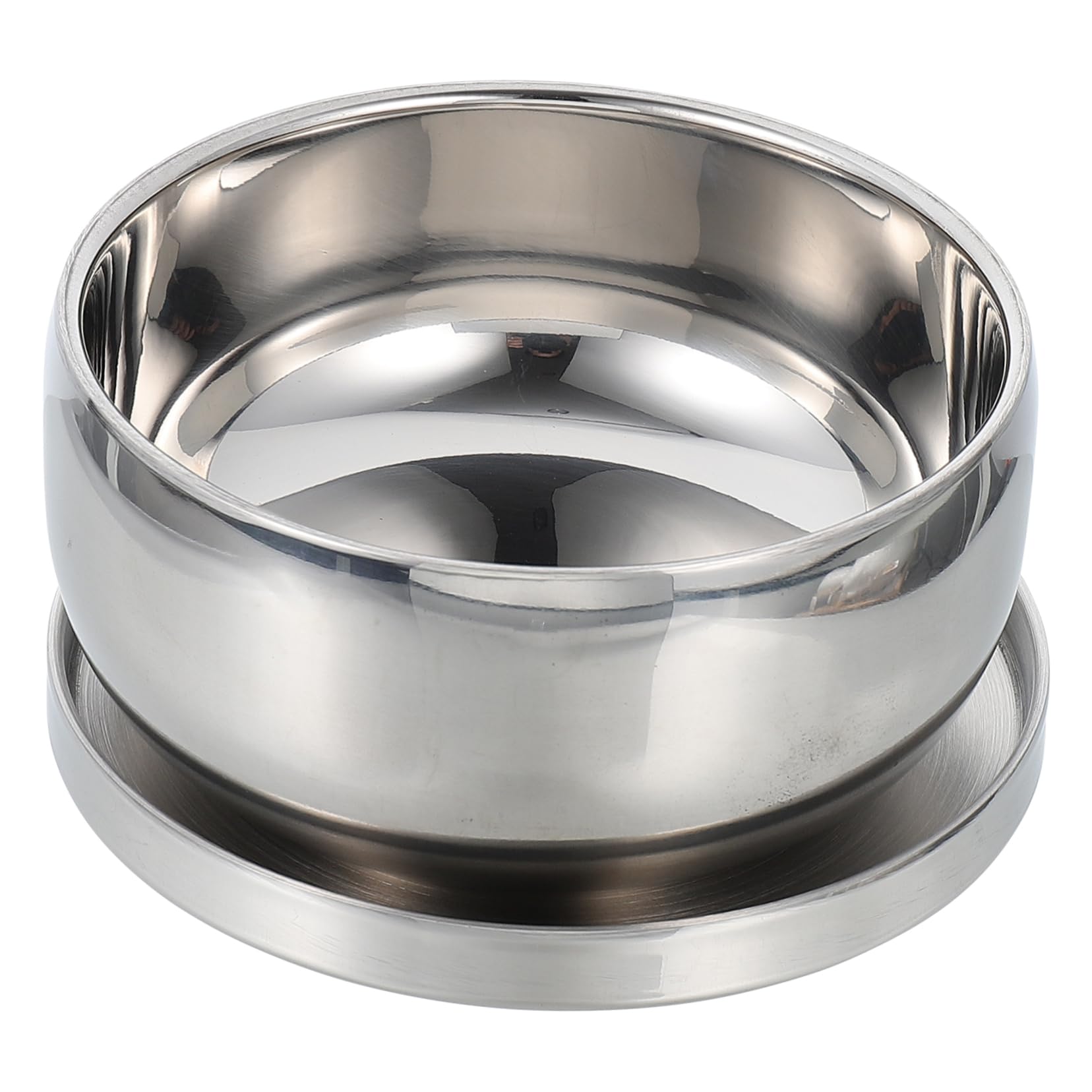 Mikinona Man Shaving Bubble Container Shaving Foam Bowl Shave Soap Bowl Lid Stainless Steel