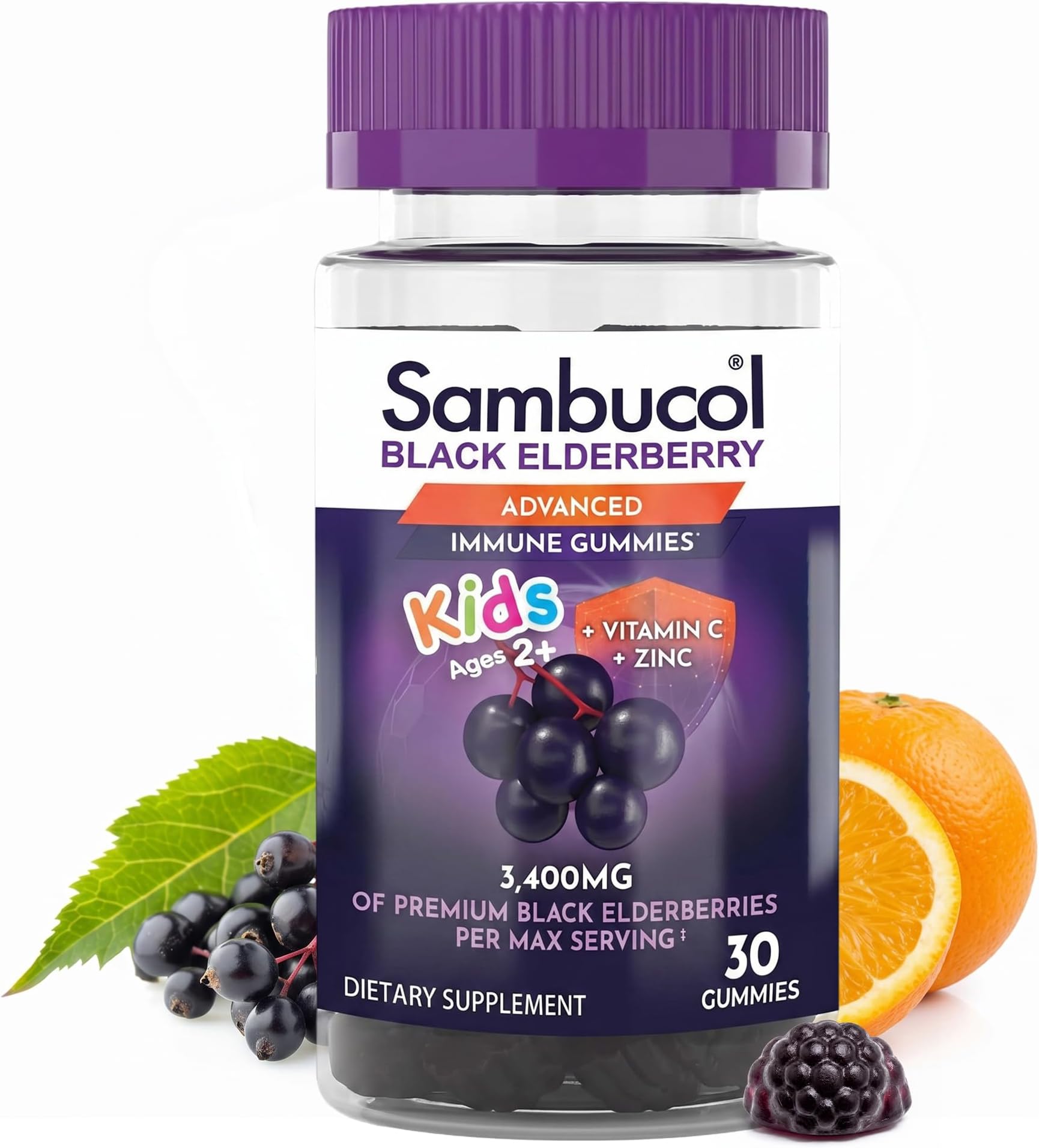 Black Elderberry Kids Gummies, 30 Count