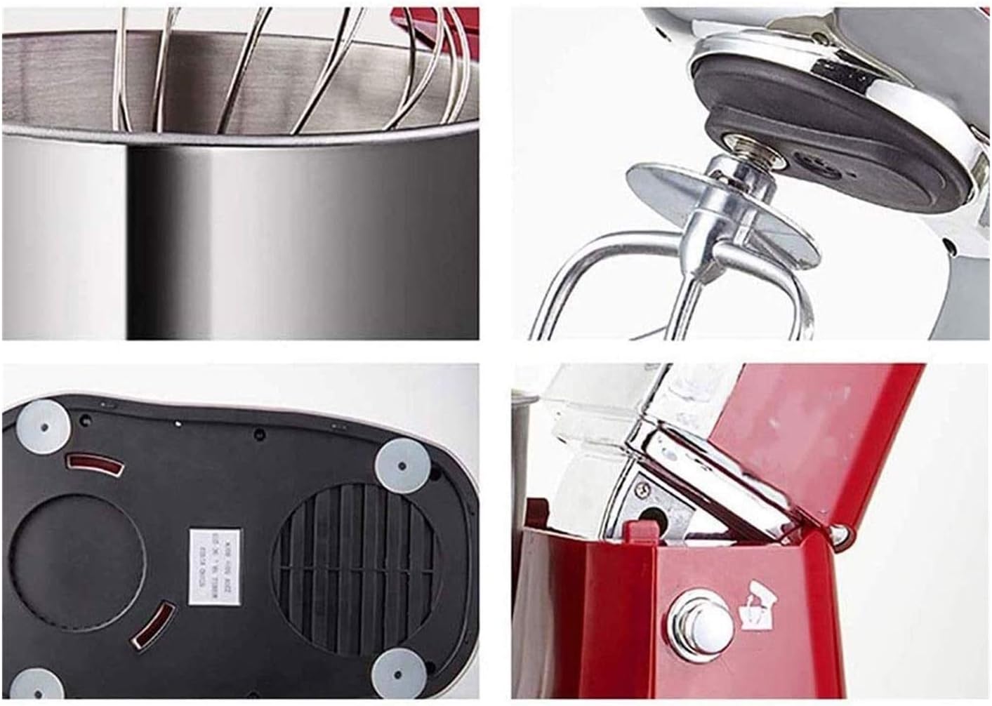 Stand Mixer 600W 6-Speed Electric Kitchen Mixer with Dishwasher-Safe Dough Hooks Flat Beaters for Most Home Cooks