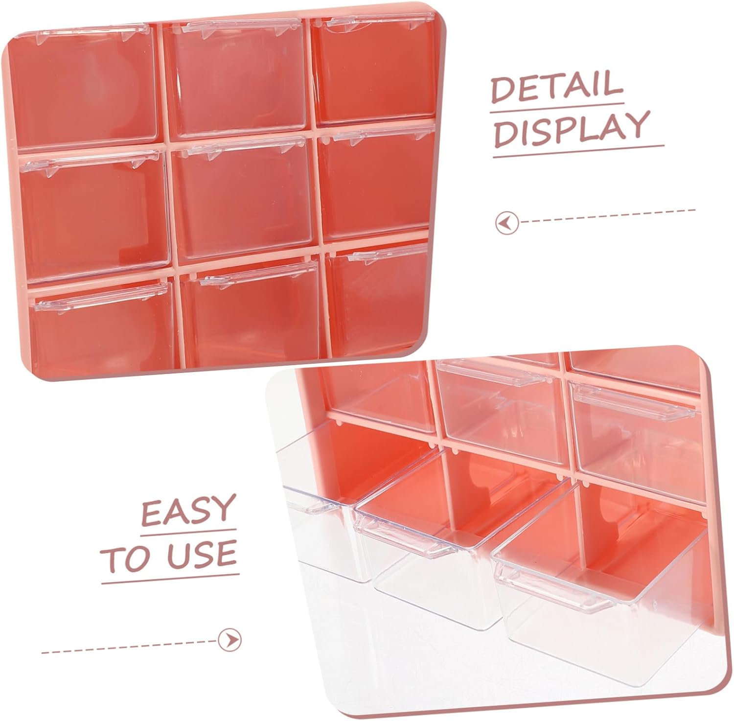Uonlytech 4pcs Multi-purpose Organizer Storage Box Practical Bead and Jewelry Container Compact Design for Desktop Use Versatile for Crafts Office Supplies and Cosmetics