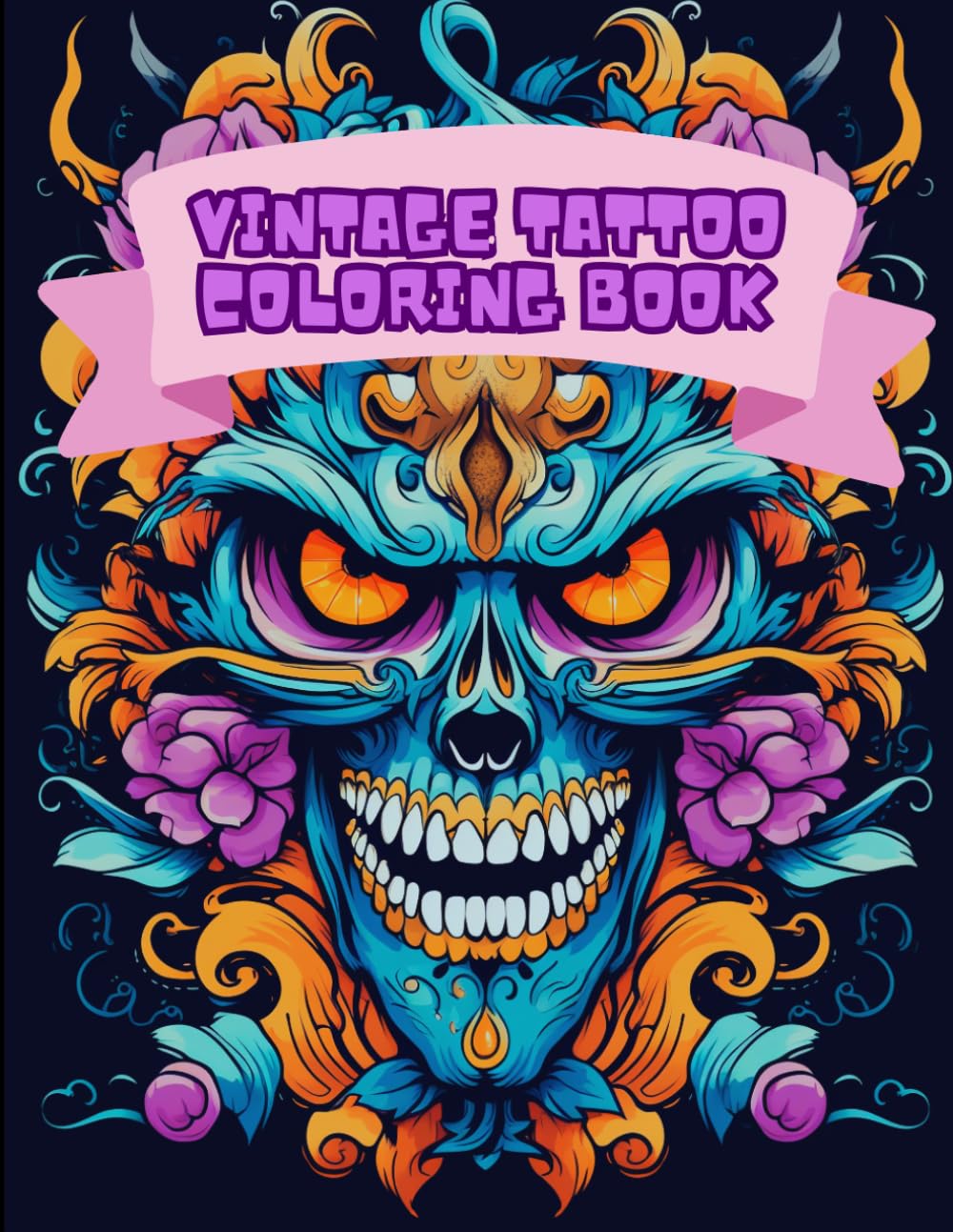 Vintage Tattoo Coloring Book: Enchanting Creativity and Activity for Adults 80 Pages 8.5 * 11