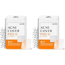 AVARELLE Acne Patches XL, Acne Cover Patch Large | Pimple Patches for Face Cheek & Nose 8 Count | Large Hydrocolloid Acne Treatment with Tea Tree, Calendula, Cica Pack of 2