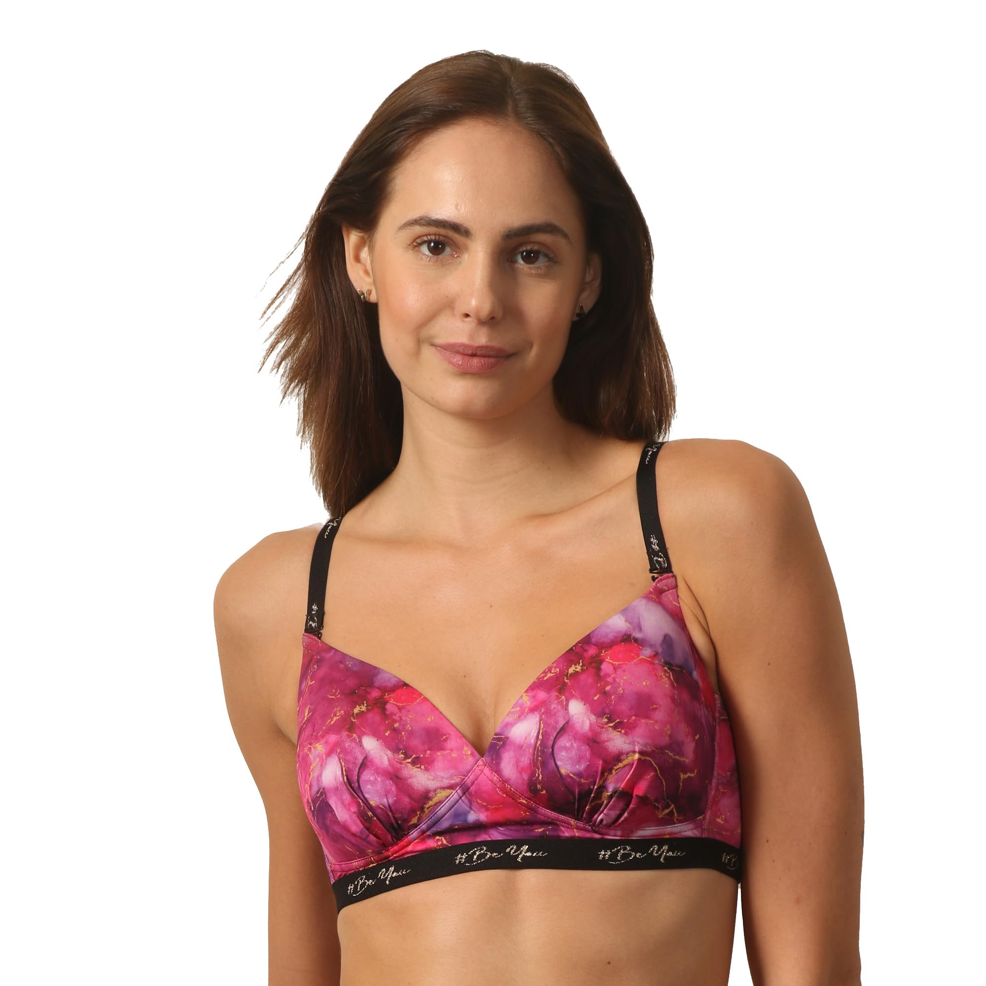 SOIE Women Padded Non-Wired Full Coverage Printed Bra