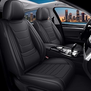 For Peugeot 3008 Seat Covers Full Cover Tailored Seat Covers Waterproof & Stain-Resistant Premium Leather Full Set Black