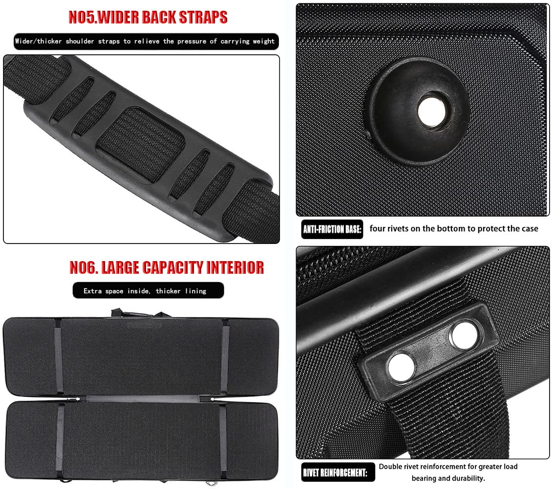 REMEK Rifles Fundas Rígidas Táctica, Estuche De Rifle Pistola Duro Ultra Protectora Bolsa Rígida para Rifle Armas Largas Almacenamiento Cajas Impermeable A Prueba De Golpes Protector