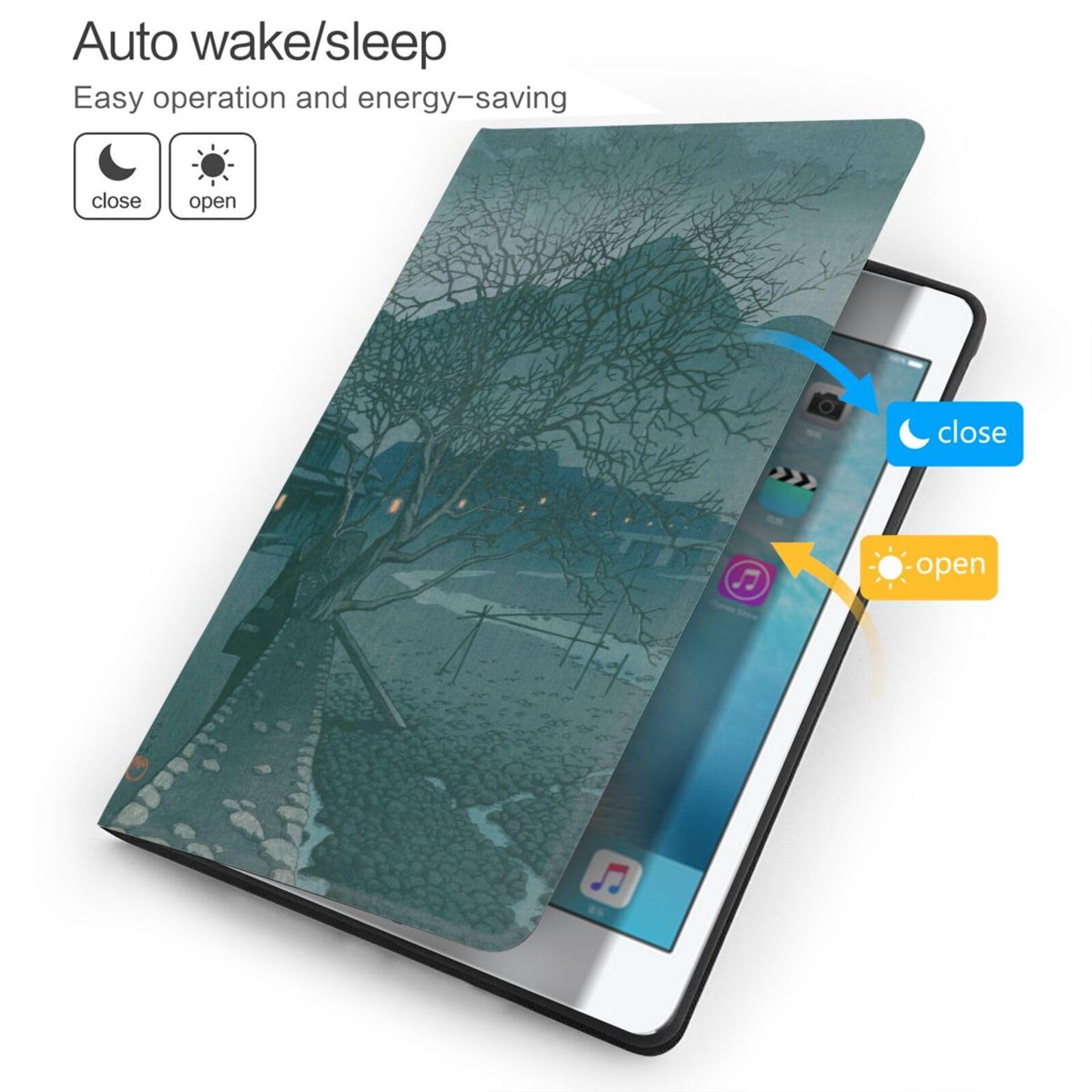 Amazon.co.jp: 川瀬巴水 別府乃夕 iPad 10.5 用 ケース iPad Air 第三