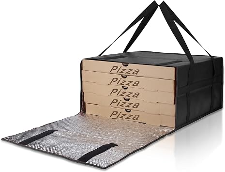 Bodaon Pizza Bags for Delivery, Insulated Pizza Warmer Bag, 20" x 20" x 10"