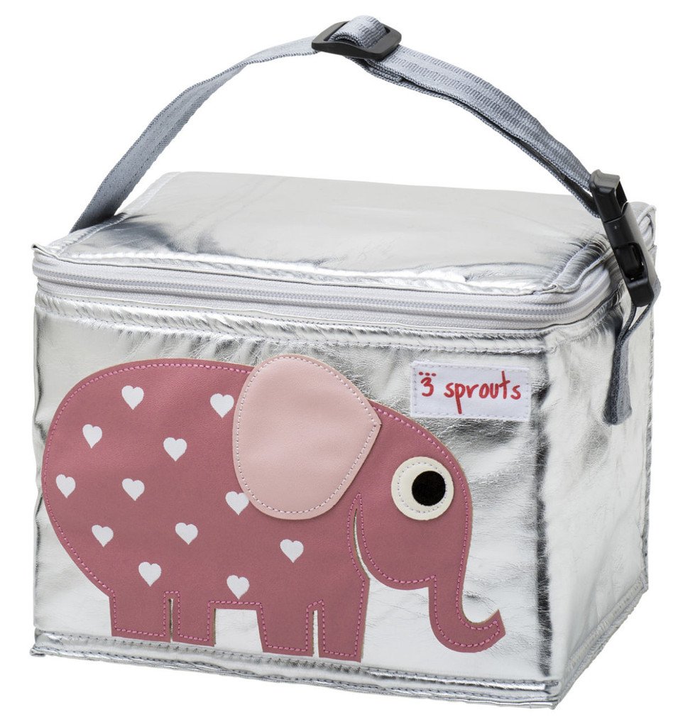3 Sprouts Lunch Bag, Elephant, Pink