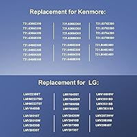 Vista 6 de Paquete de 2 filtros de carbón para microondas 5230W1A003A compatibles con LG Kenmore GE Filtro de aire de carbón para microondas WB06X10807