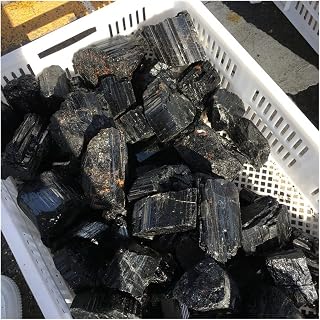 JUIYU Piedra de Cristal Decoración del hogar de Piedra de Cristal de turmalina Negra Natural de 30-650g Regalos (Color : 80-100g)