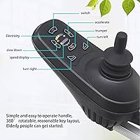 Vista 5 de Silla de ruedas eléctrica de aluminio, silla de ruedas eléctrica de lujo para adultos, motor de potencia máxima de 500 W, batería de largo alcance