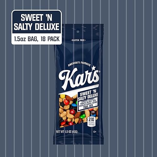 Vista 2 de Kar’s Nuts Sweet ‘N Salty Deluxe Trail Mix, 1.5 oz – Grab & Go Bags, Individual Snack Packs (Pack of 18), Gluten-Free Trail Mix Snack