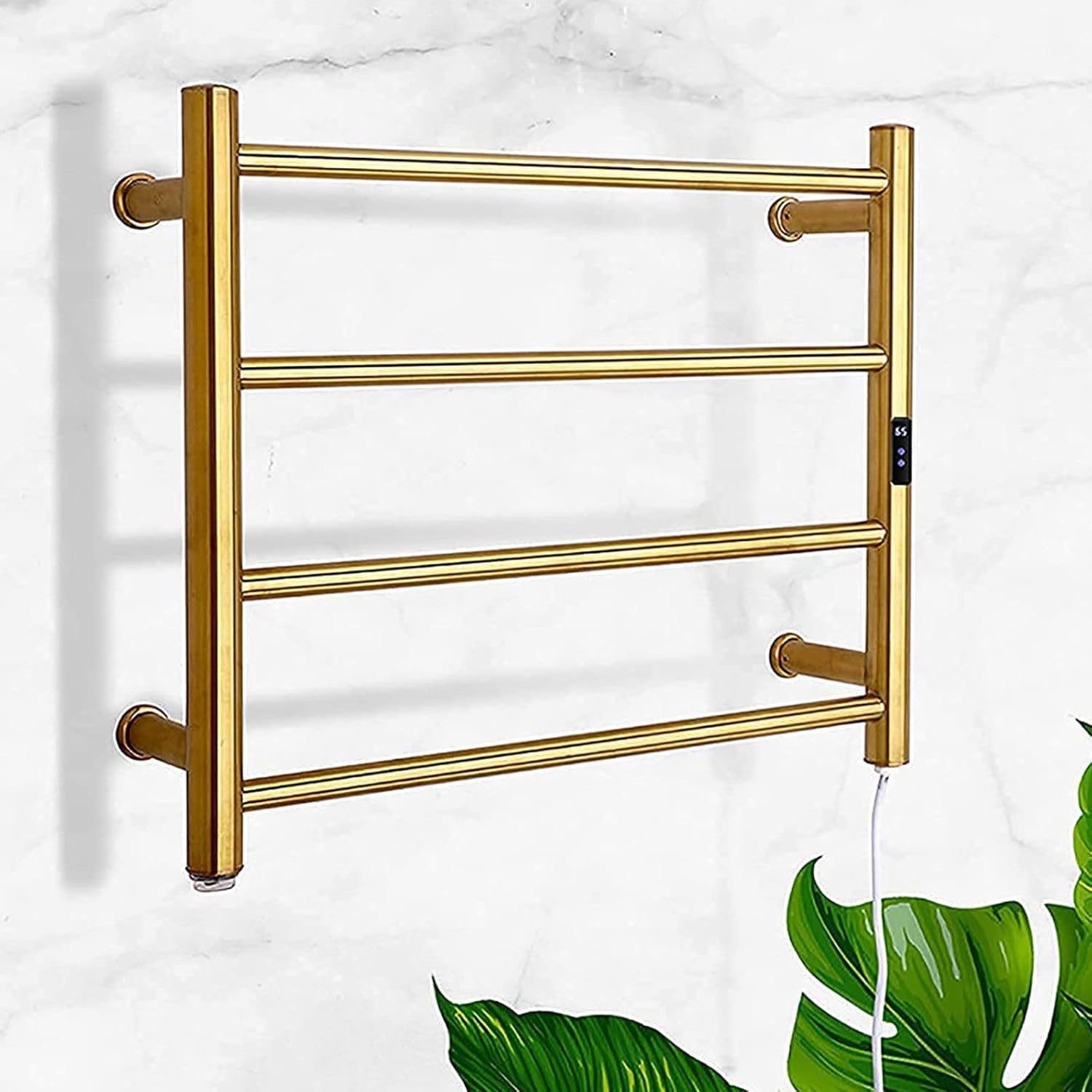Electric Towel Rail, Wall Mounted Heated Towel Warmer with LED Screen ...