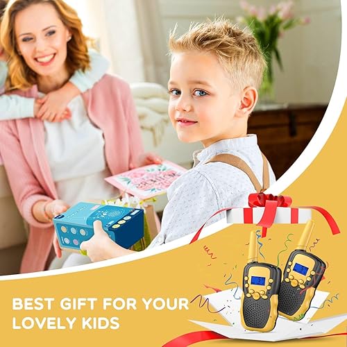 Miniatura 7 de Selieve - Juguetes para niños de 4 a 14 años, walkie talkies para niños de 22 canales, juguete de radio de 2 vías con linterna LCD retroiluminada