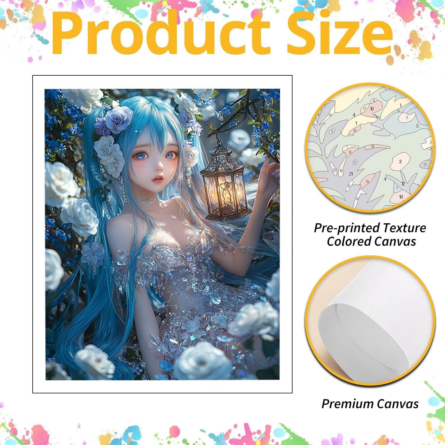 WEISHIWE Dipingere con i Numeri Adulti Ragazza bella, 60x80cm s-658 | Pittura a Olio Kit, fai da te Quadri da Dipingere Numerat, Adulti Bambini Hobby Creativi,Pittura Adulti Decora la Casa Regalo