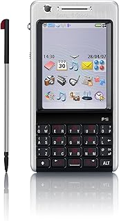 Sony Ericsson P1i Unlocked Cell Phone with 3.2 MP Camera, 3G, Wi-Fi, MP3/Video Player, Memory Stick Micro Slot-International Version with No Warranty (Silver Black)