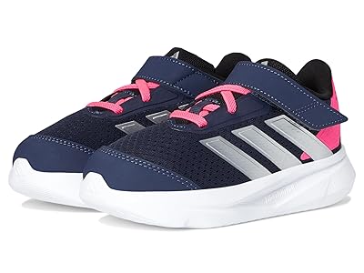 adidas Kids Duramo SL Elastic Lace Shoes (Toddler) Kids Shoes Shadow Navy/Silver Metallic/Lucid Pink : 6.5 Toddler M, Rubber