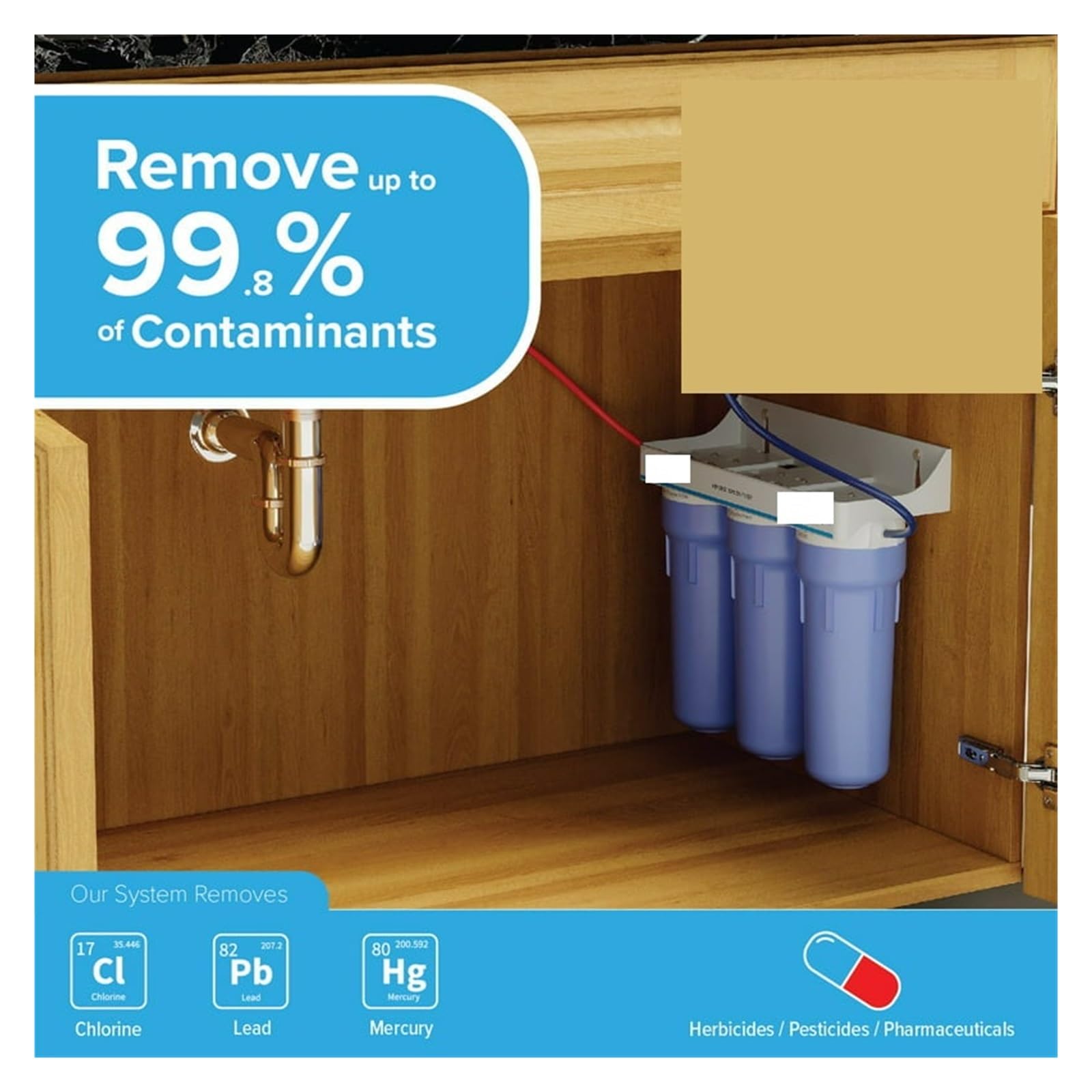 Filtro de agua del filtración purificador debajo fregadero, for beber generador hidrógeno polifluoroalquilo para toda la Casa