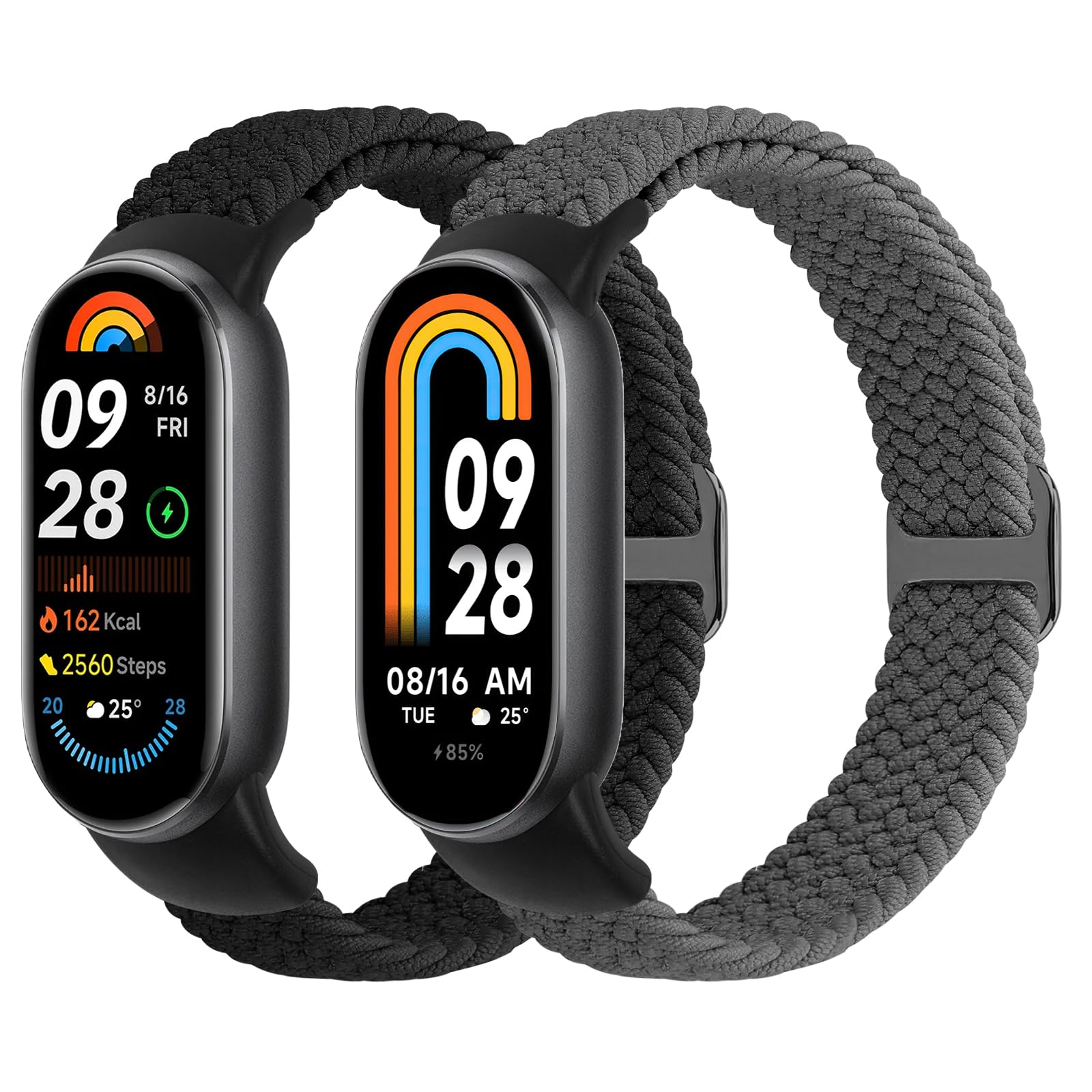 WNIPH Braided Strap for Xiaomi Smart Band 10/Xiaomi Smart Band 9/Xiaomi Smart Band 8 Straps for Women Men, Elastic Adjustable Woven Replacement Bands for Mi Band 10/9/8 — image 1