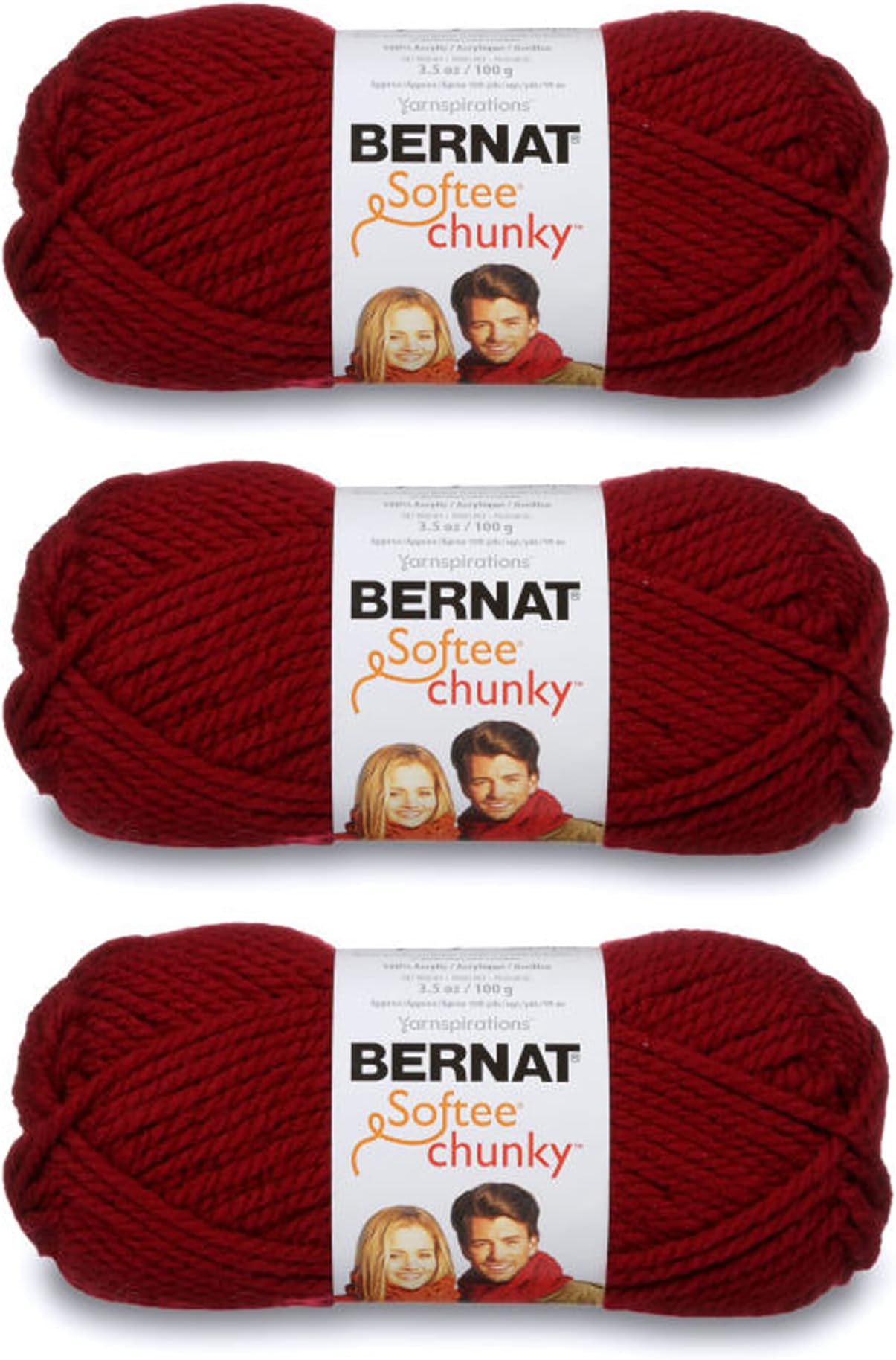 Bernat Lot De 3 Paquets De Fil De 100 G Pour Couverture De Bébé - Polyester - 6 Super Volumineux - 70 M - Pour Tricot/crochet