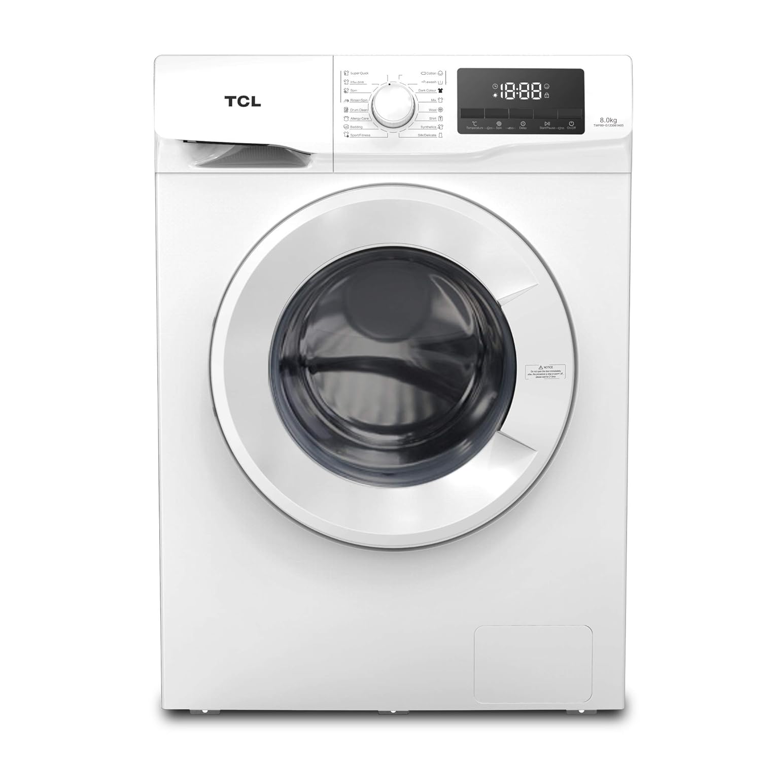 TCL 8 Kg FullyAutomatic Front Loading Washing Machine (TWF80