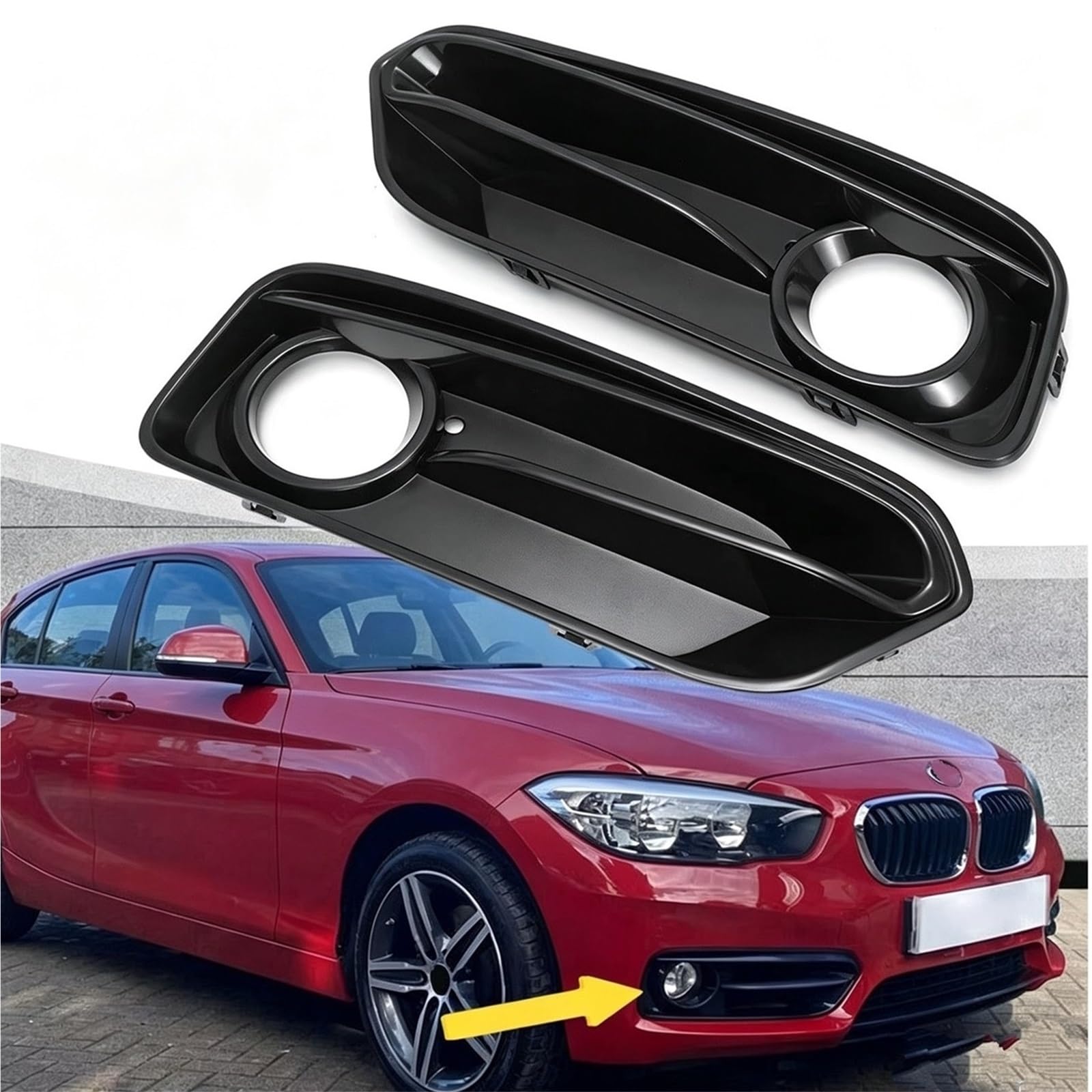 Per BMW Per F21 LCI Sport 2015-2018 Griglia Fendinebbia | 1 paio di griglie fendinebbia per paraurti anteriore OEM: 51117371667 51117371668