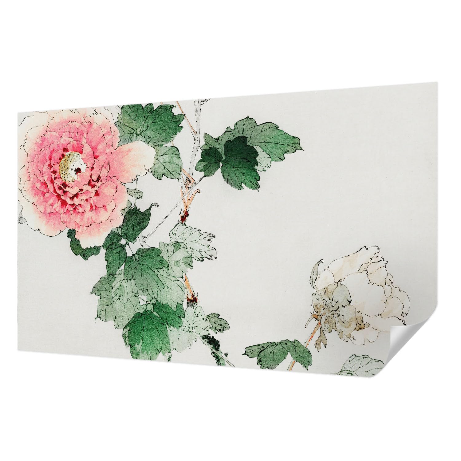 Papier peint adhésif floral résistant aux taches Tulup grand format salon