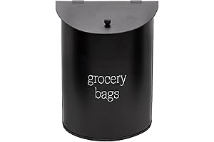 AuldHome Laundry Accessories: Modern Farmhouse Wall-Mounted Grocery Bag Holder