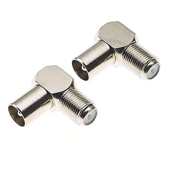 Keple Coax Cable Right Angle Connector (Pack of 2) 