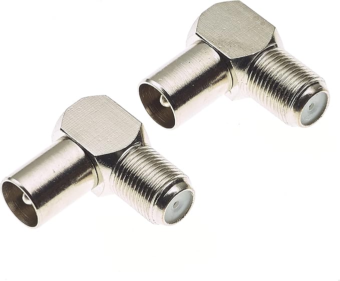 Coax Cable Right Angle Connector, Pack of 275 Ohm F Type 90 Degree Connector, L Shape RF