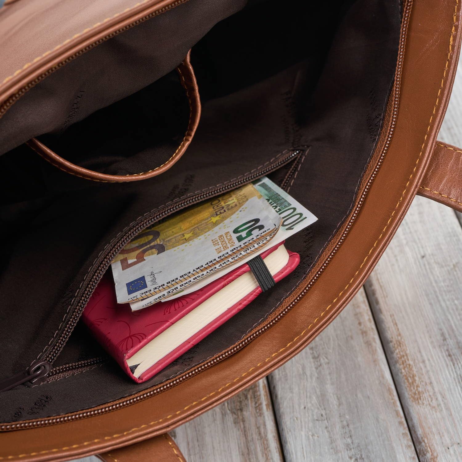 Torebka damska skórzana na ramię duża koniakowa torba damska shopper T-41-CG