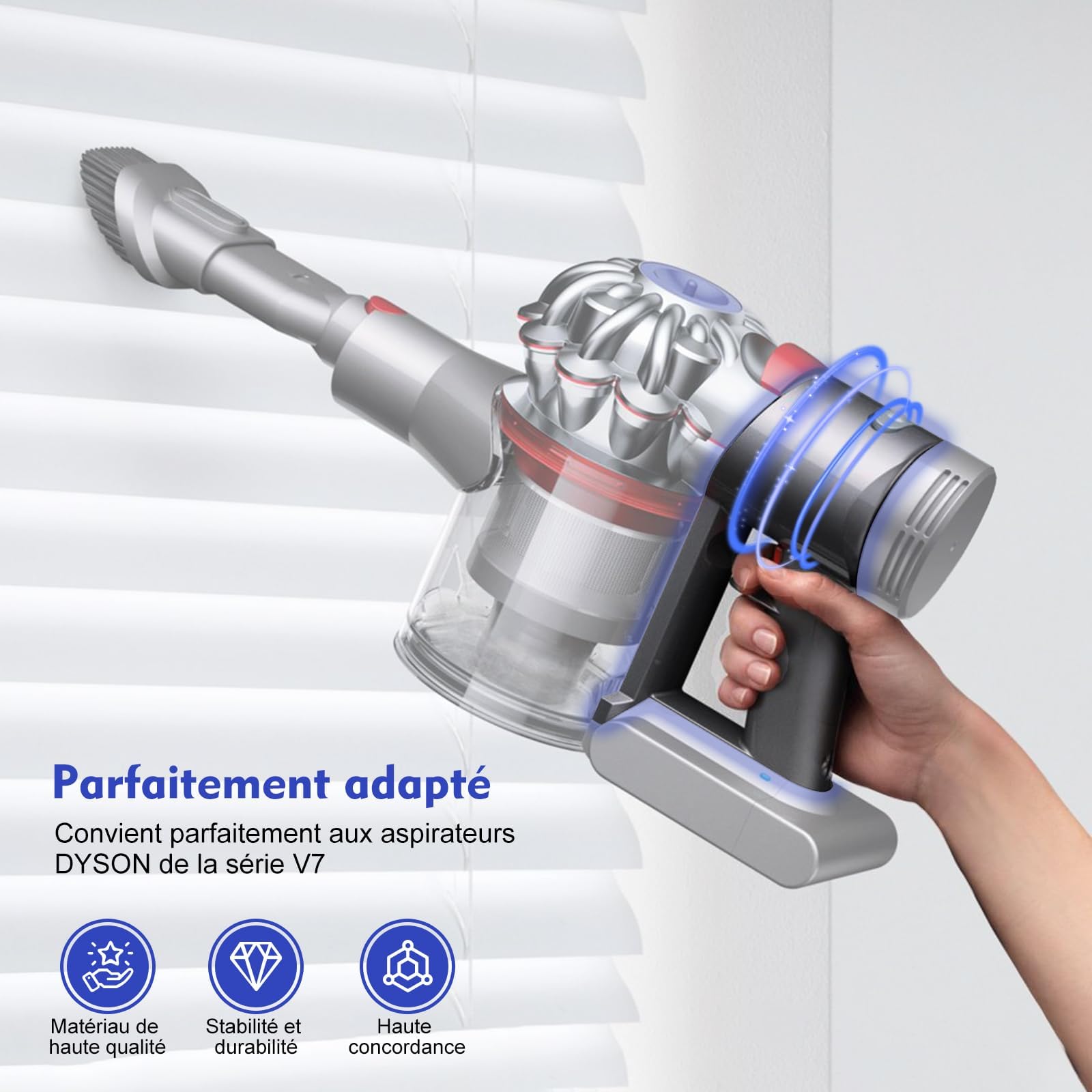 V7 Cuerpo principal de repuesto para Dyson V7 SV11, carcasa de mango del motor con gatillo compatible con Dyson V7 Animal & Absolute, pieza de repuesto 968670-06
