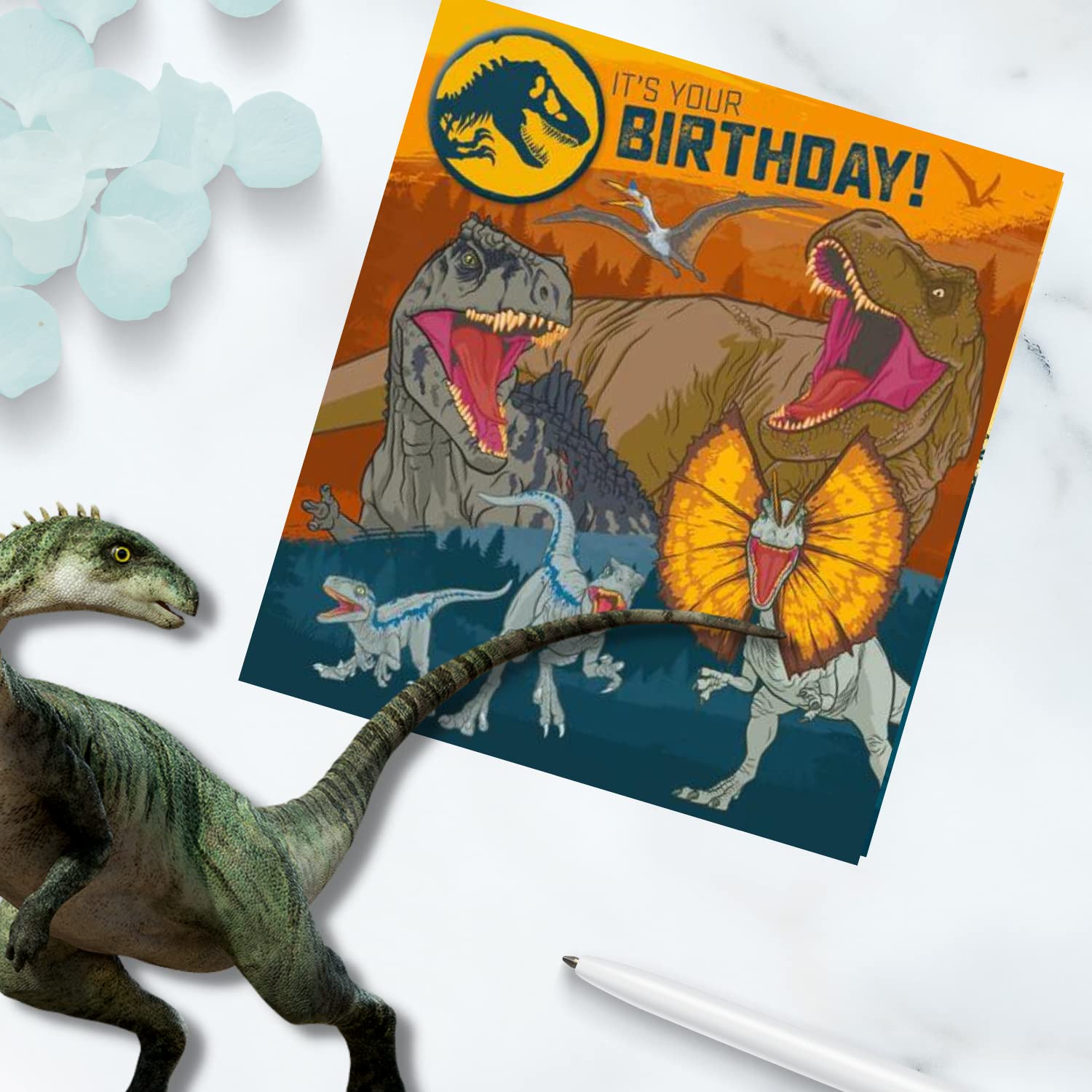 Offizielle Jurassic World Geburtstagskarte Zum 5. Geburtstag - Lizenziert, Recycelbar, Mit Umschlag