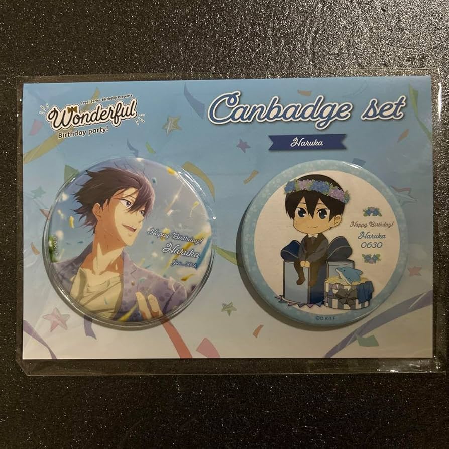 七瀬遙 Free! wonderful birthday バースデー 缶バッジ 七瀬遙 Free! wonderful birthday バースデー 缶バッジ