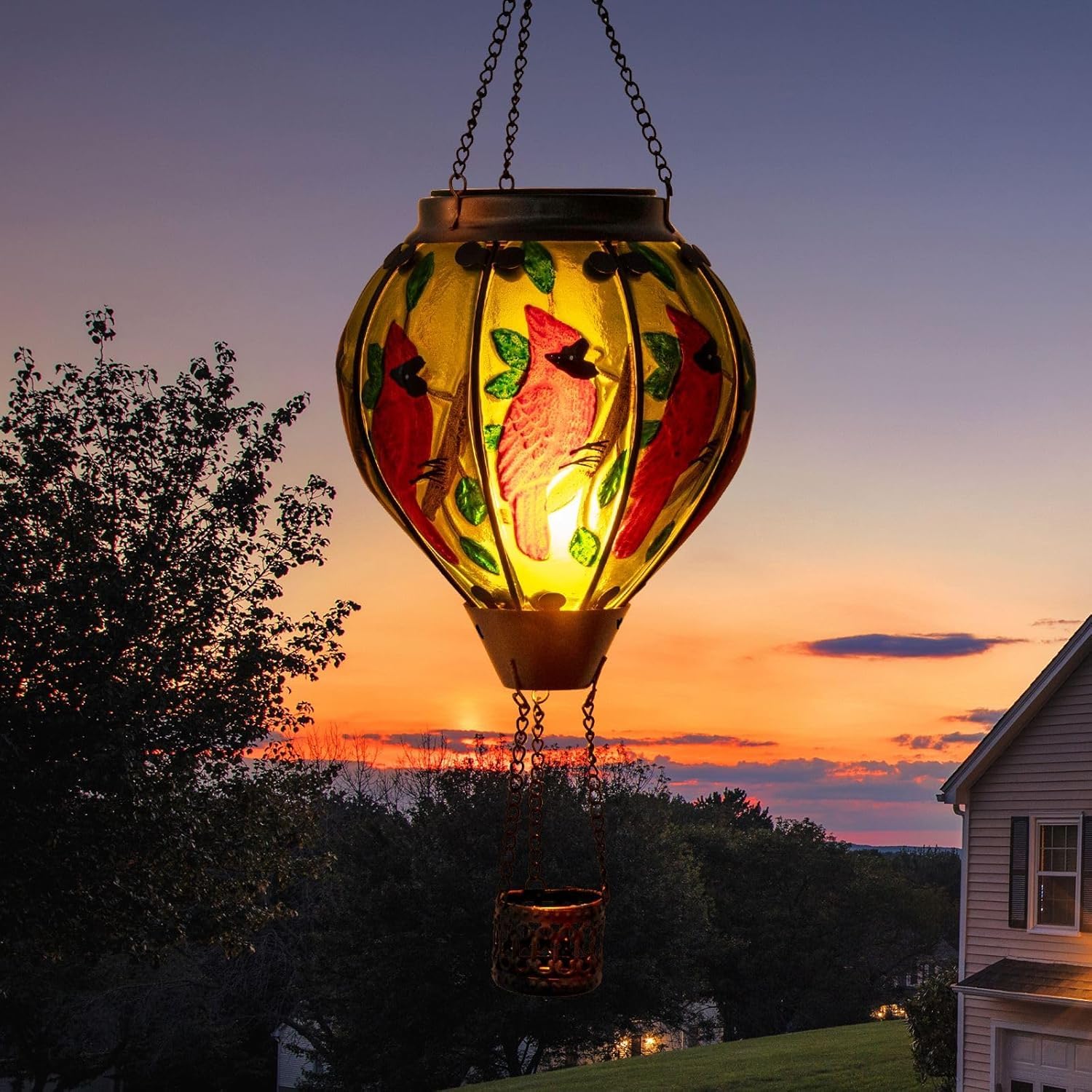 Amazon.com: Larekook Cardinal Hot Air Balloon Solar Lantern