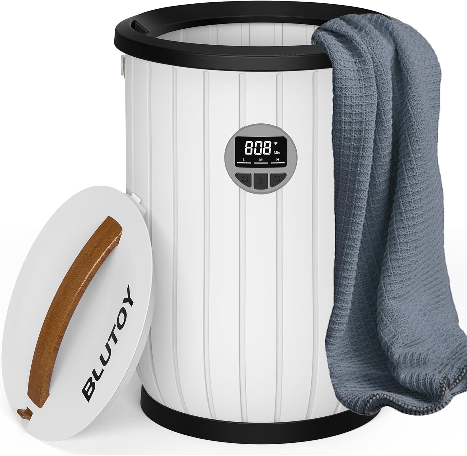 Towel Warmer | Towel Warmers for Bathroom with LED Display | 3 Heating Modes & Adjustable Timer | Auto Shut-Off Safety | Fits 2 40"x70" Towels, Bathrobes, Blankets & More | Ideal for Spa, Hotel, Gym Black