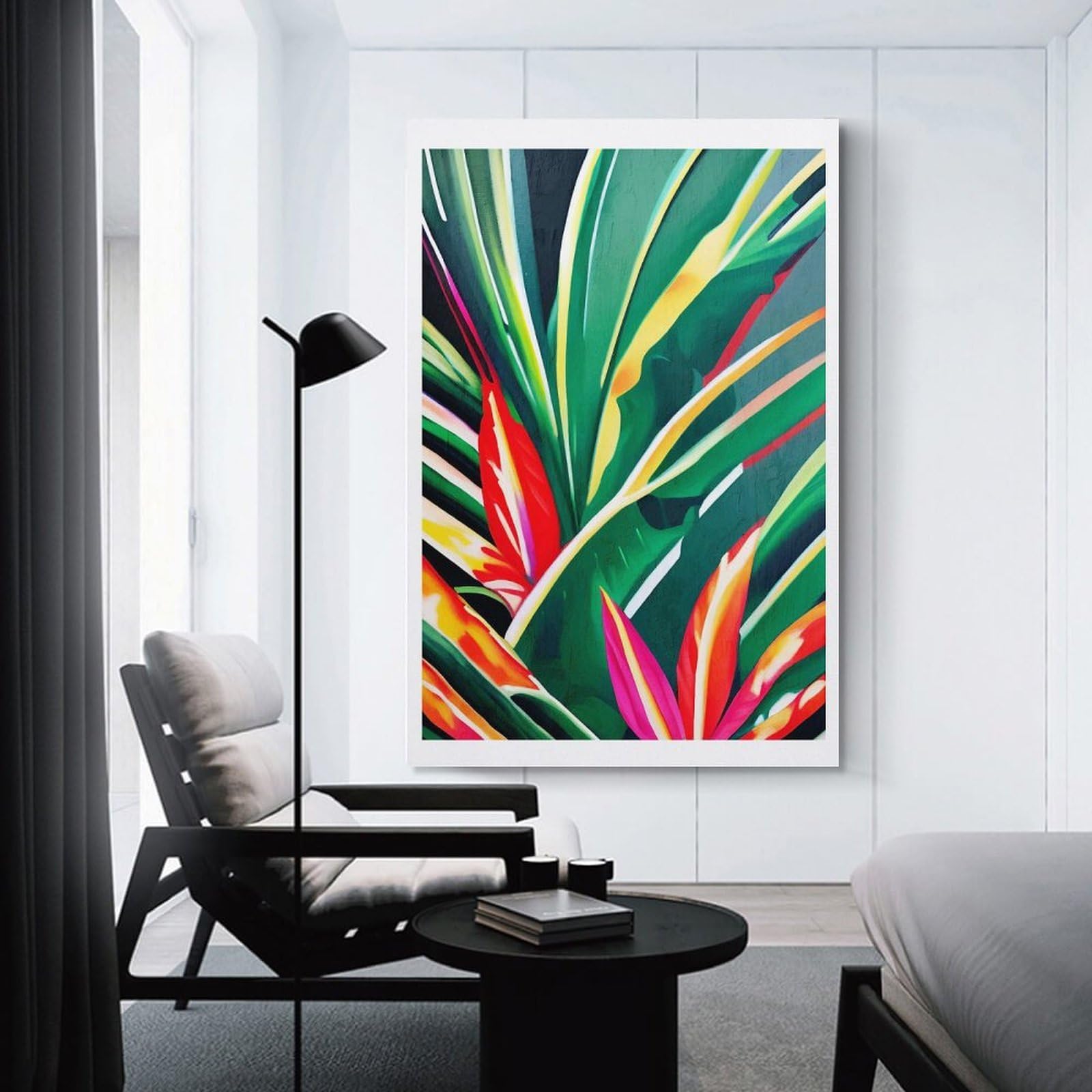 Junmoney Colorful Wildlife Artwork Canvas Wall Art, 20x30inch(50x75cm), for Bedroom, Guest Room Or Reading Nook, Decorative Wall Art for Cosy Rooms