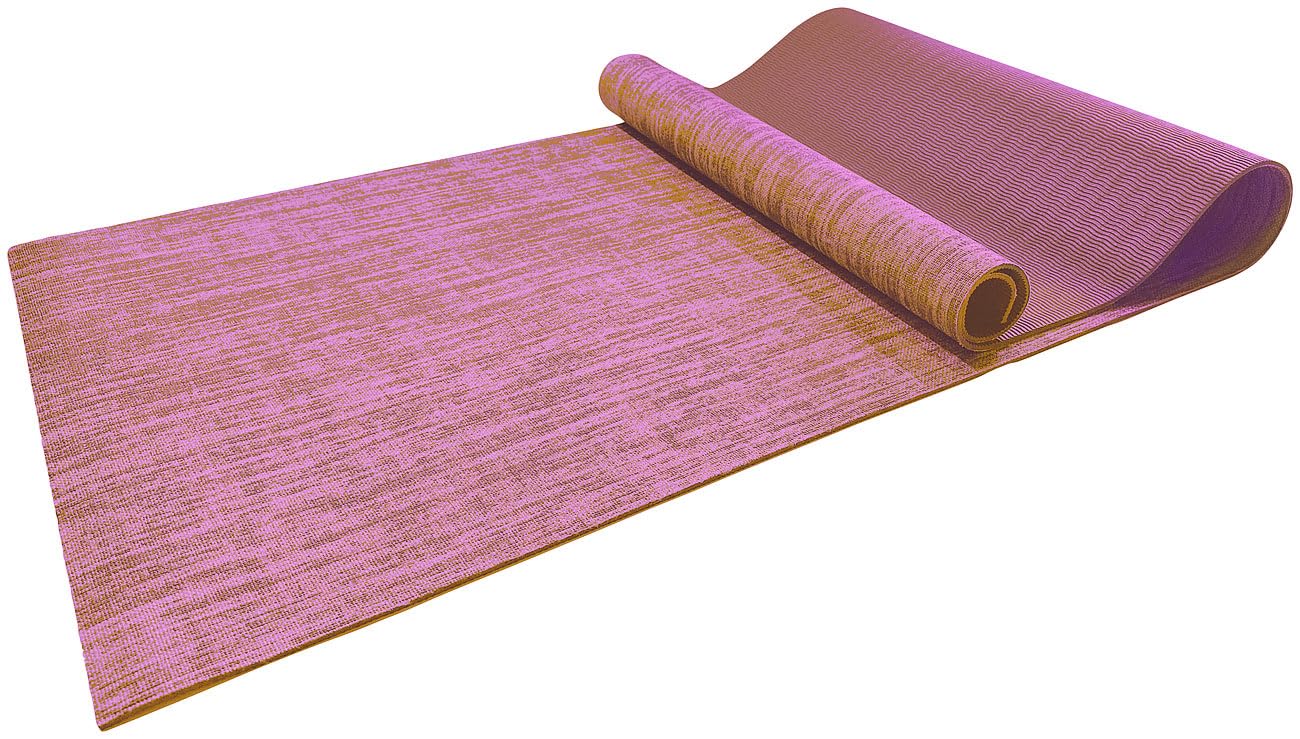 Newgen Medicals Yogazubehör: 4er-Set Jute-Yoga- & Gymnastikmatten, gepolstert, Tragegurt, 183x61 cm (Yogaunterlage, Pilates-Sportmatten)