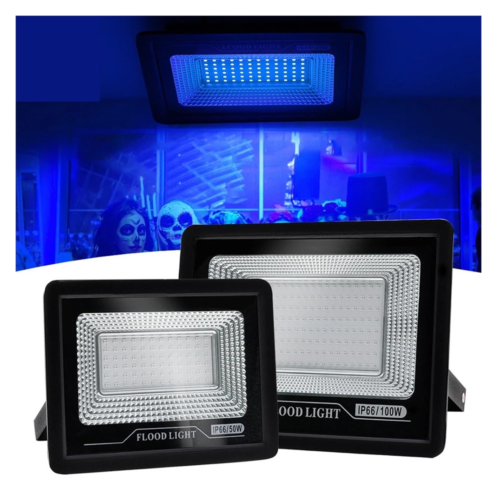 100W LED Wodoodporna 392nm UV Czarne Światło Scena Czarne Światło Ultrafioletowe Lampa Powodziowa Na Halloween Taniec DJ Disco Party(100W Type1)
