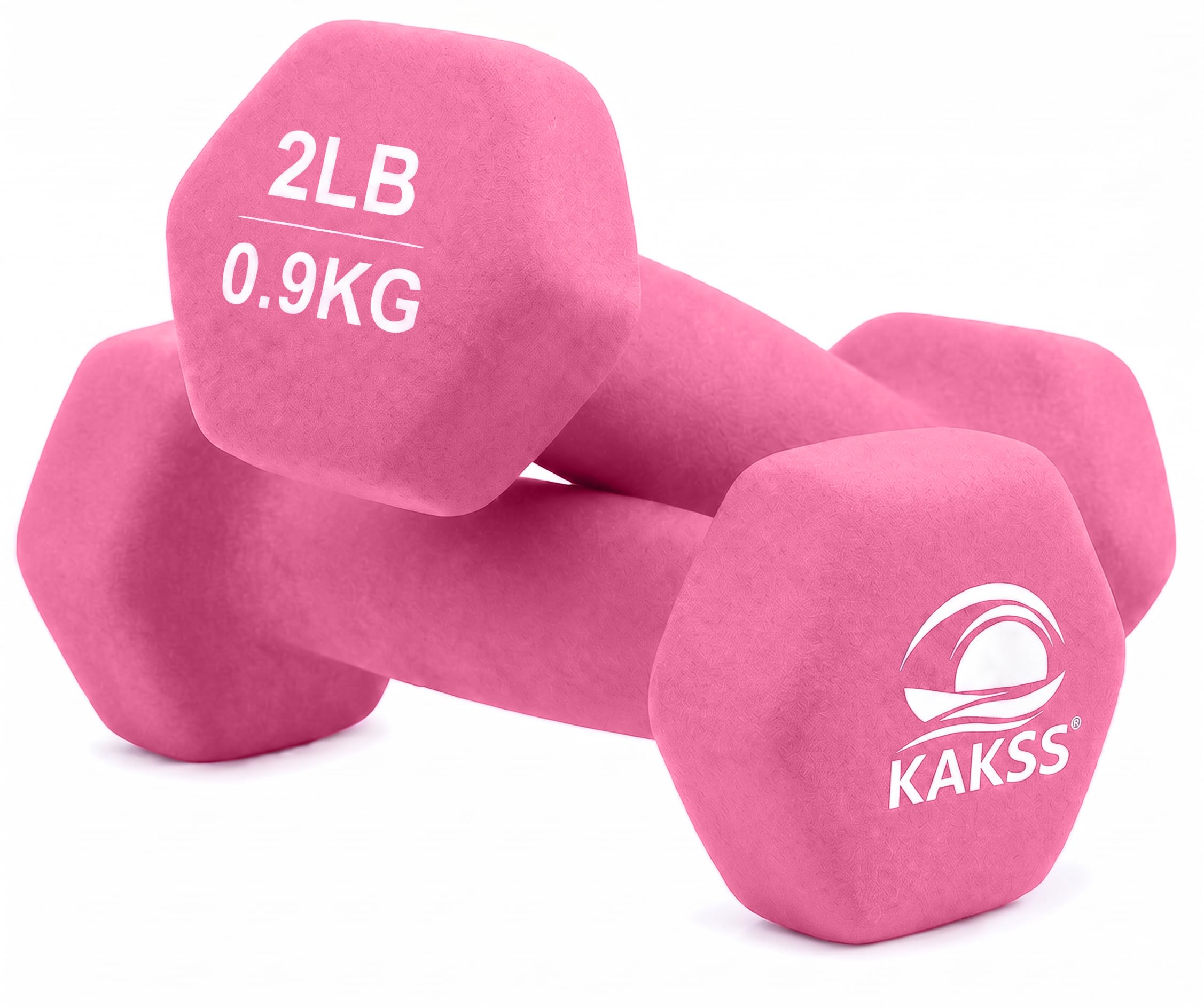 Kakss Cast Iron Vinyl Dumbbells - 1.5KG Pair -15 Kakss Cast Iron Vinyl Dumbbells - 1.5KG Pair -15