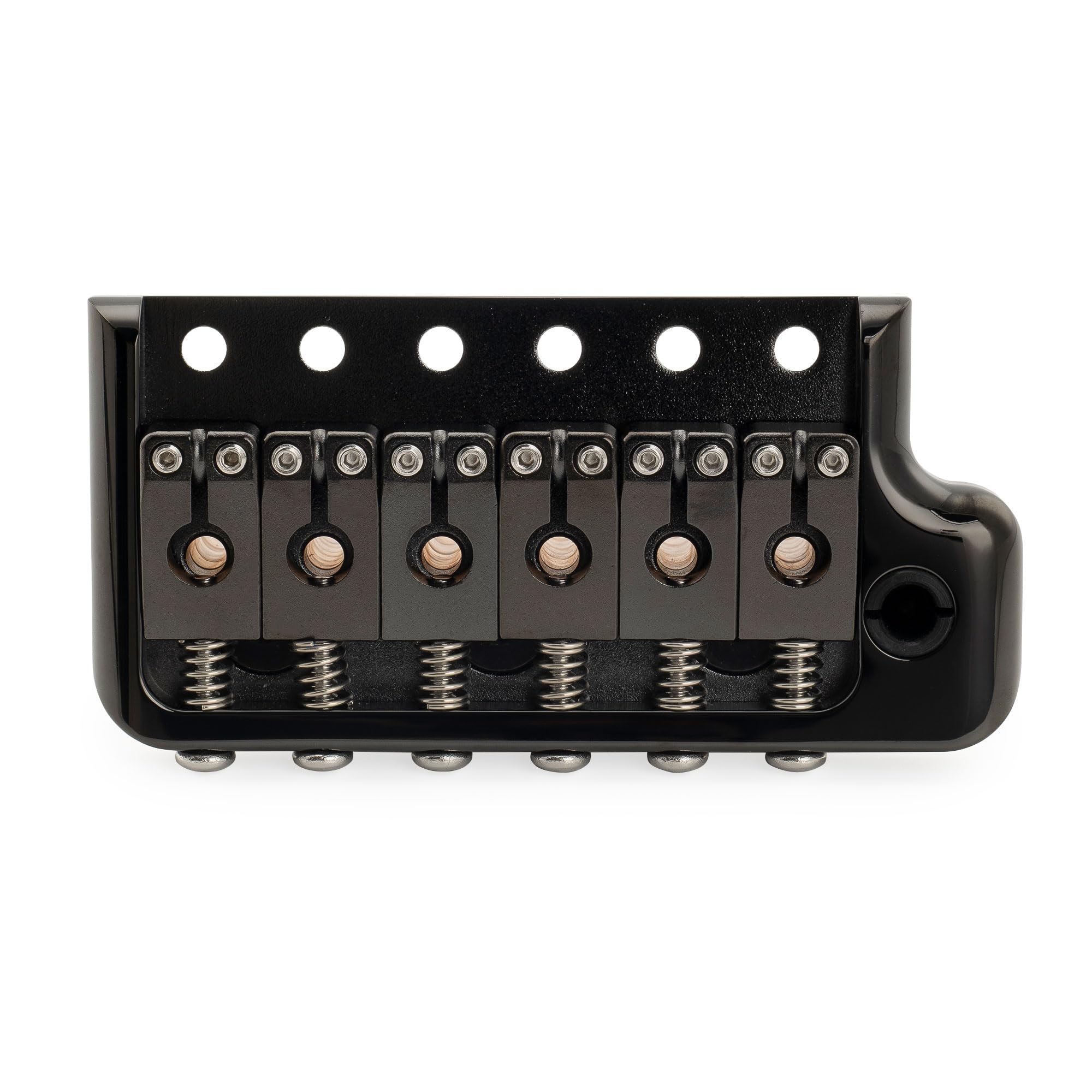 Musiclily Ultra BV022 52,5mm 6-Punkt Tremolo Steg Brige Knife Edge Schwarz | Vollmassives Messing,mit 36mm Block,für Strat Style E-Gitarre