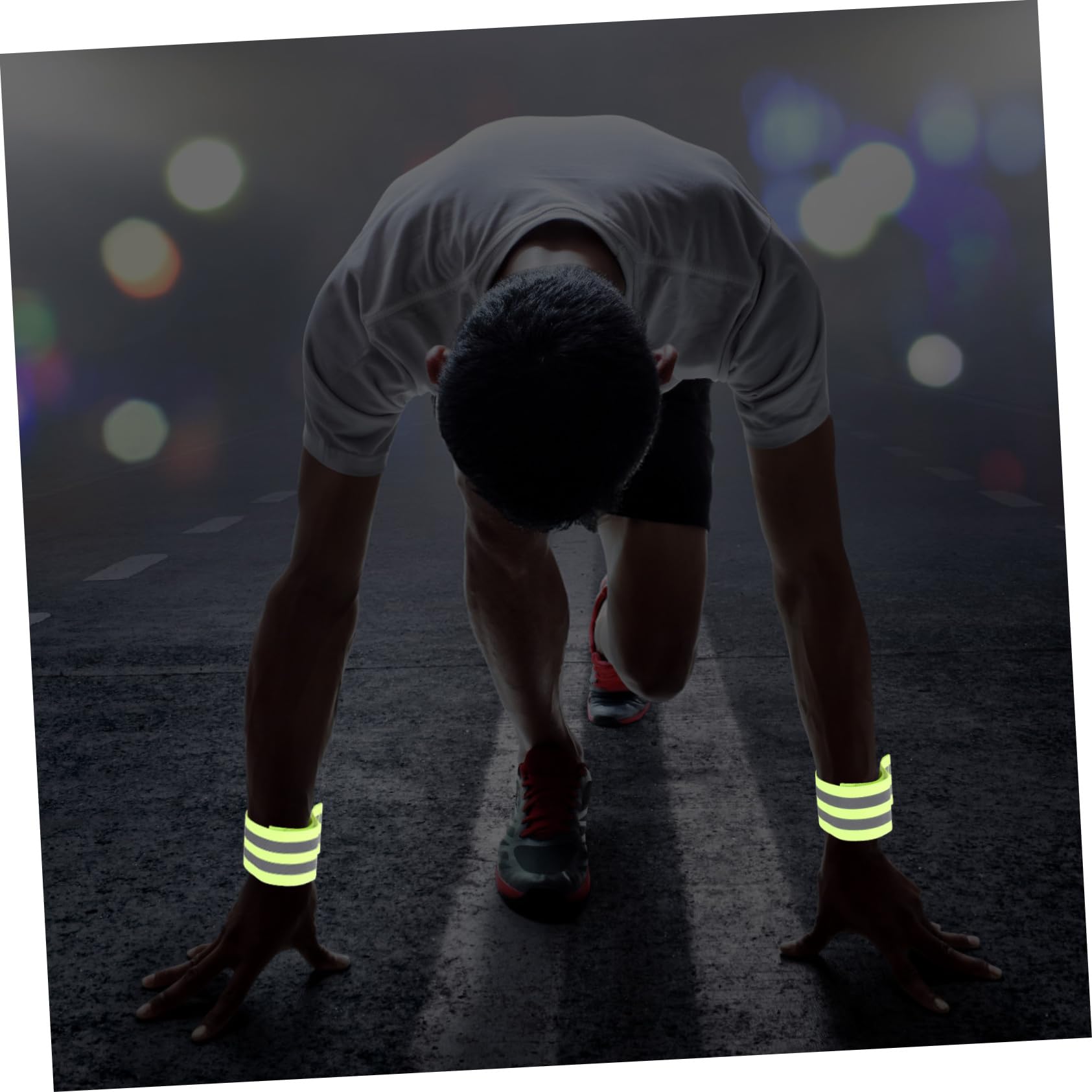Toddmomy Reflectante para Muñeca Equipo para Exteriores Equipo Reflectante para Corredores Equipo Reflectante Amarillo para Correr Bandas Reflectantes Nocturnas Brazaletes