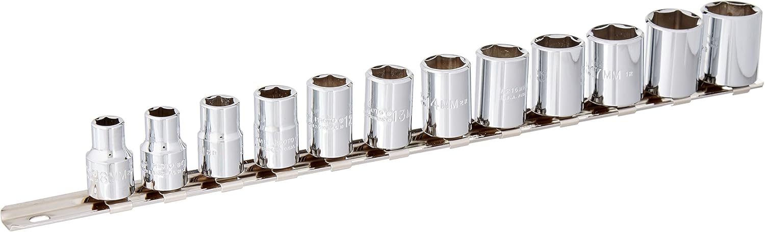 3/8 Drive 12 Piece Metric Socket Set - 6 Point